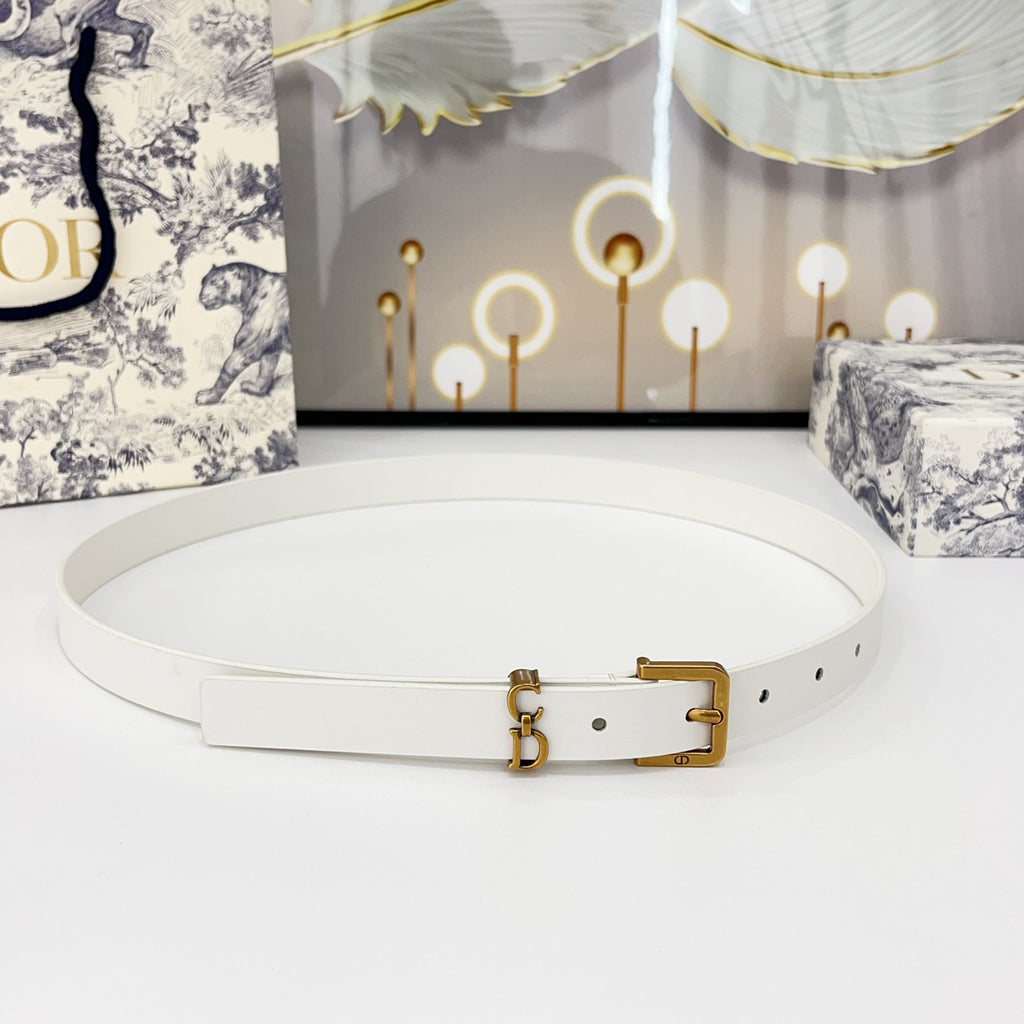 DIOR 25S BELT 20 MM IN WHITE CALFSKIN 570114